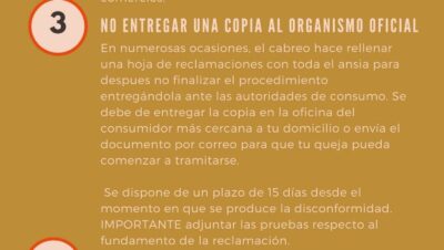 Errores que se cometen al pedir una hoja de reclamaciones. -
